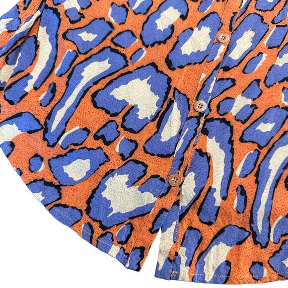 Cabi Womens tank blouse Style 5040 orange purple pattern button down Size XS - Picture 8 of 8